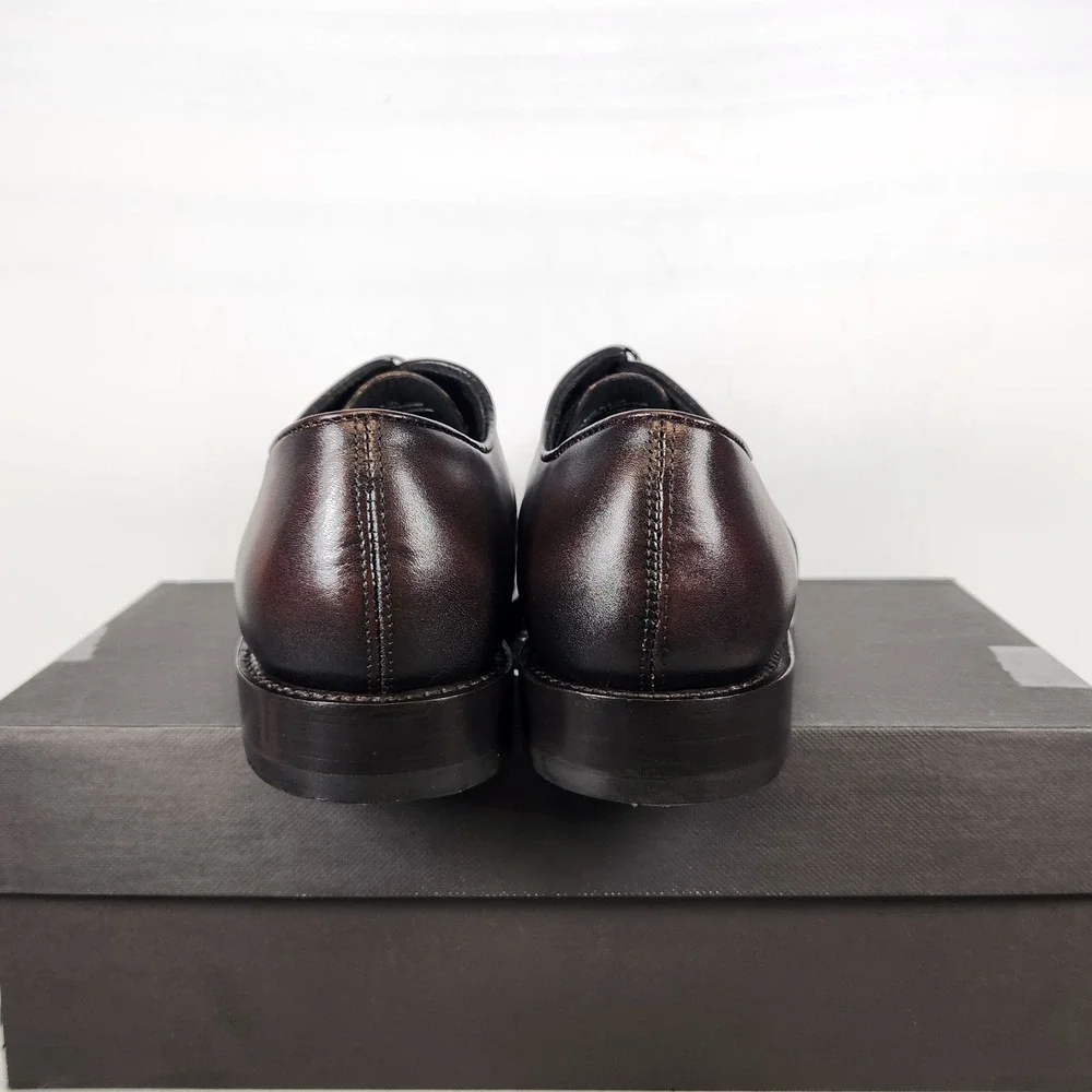 Thursday Boot Co Executive Oxford Mens Size 8.5 Black Coffee Leather Cap Toe